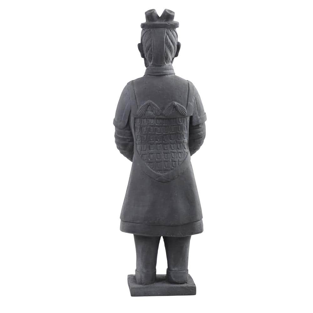 Gray Stone 40" Warrior Garden Statue