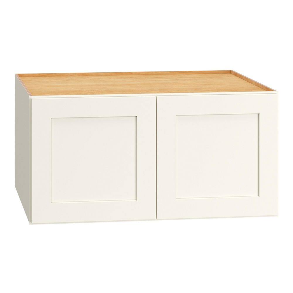 QuickShip Cottage 30 in. W x 24 in. D x 15 in. H Assembled Plywood Shaker Wall Bridge Kitchen Cabinet in White price history on PriceWatchPro