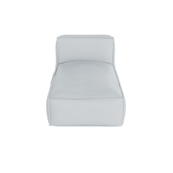 Patio Furniture Dense Foam Pool Loungers Plastic Outdoor Bean Bag Chair Modern Chaise Lounge Chair with Gray Cushion