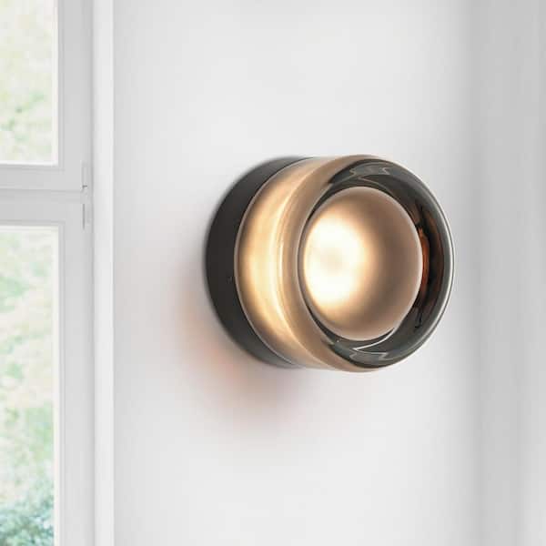 Eva 1-Light LED Smoky Gray Dimmable Mini Wall Sconce