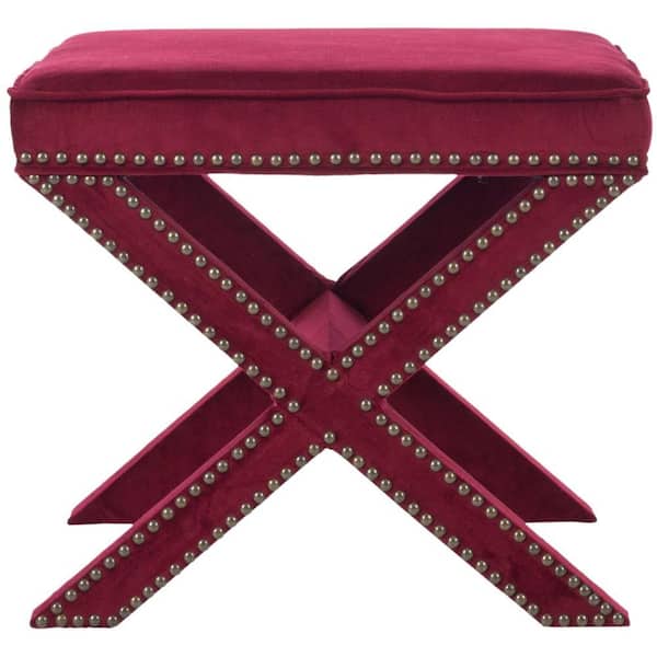 SAFAVIEH Palmer Red Accent Ottoman