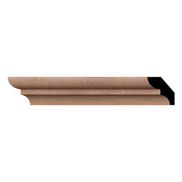 Ekena Millwork WM75 0.56 in. D x 1.63 in. W x 96 in. L Wood (Sapele Mahogany) Crown Moulding