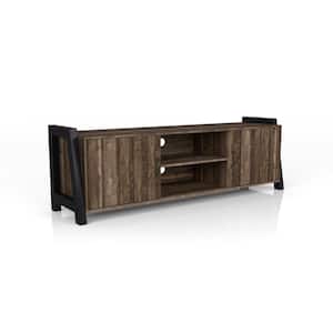Korest 66.4 in. Reclaimed Oak TV Stand Fits TV's up to 76.36 in. with Cable Management