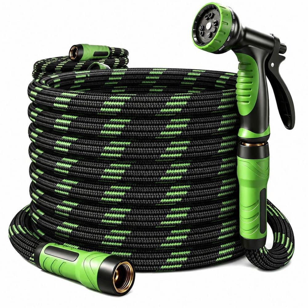 25 ft Heavy-Duty Non-Expandable Flexible Garden Hose with 10-Pattern Spray Nozzle, Kink-Free Leak-Proof price history on PriceWatchPro