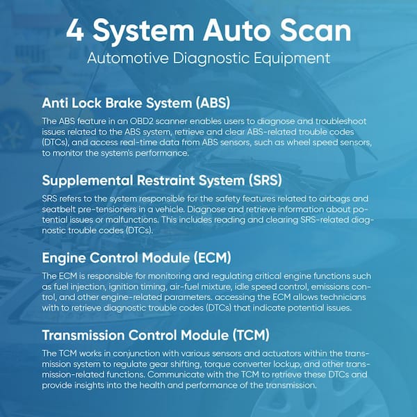 THINKCAR 5 inch OBD2 Scanner ABS, SRS, ECM Vehicle Diagnostic