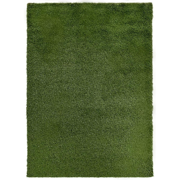 NATCO HOME 7.5 ft. x 9 ft. Field/Clover Green Artificial Grass Rug