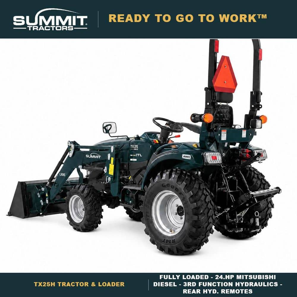Summit Tractors Summit TX25H Tractor & LX85 Loader TX25HLX85 - The