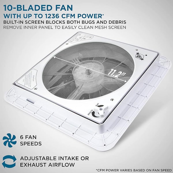 RV Roof Vent Fan 14 Iinterior For Camper Van Trailer Motorhome 01 Xwvd