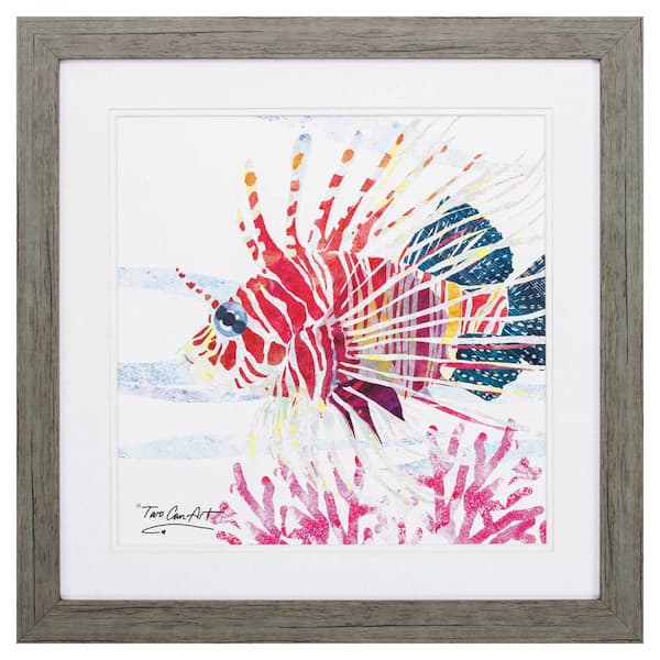 HomeRoots Victoria Sea Creature Fish 1 Piece Framed Animal Art Print 23 in. x 23 in.
