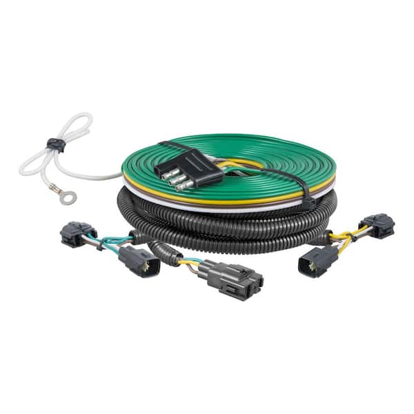 CURT Custom Towed-Vehicle RV Wiring Harness, Select Jeep Wrangler TJ