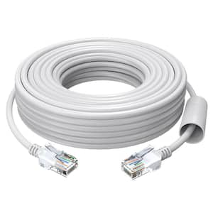 65 ft. High Speed Cat5e Ethernet Cable Network RJ45 Wire Cord for POE Security Cameras, Router, Computer