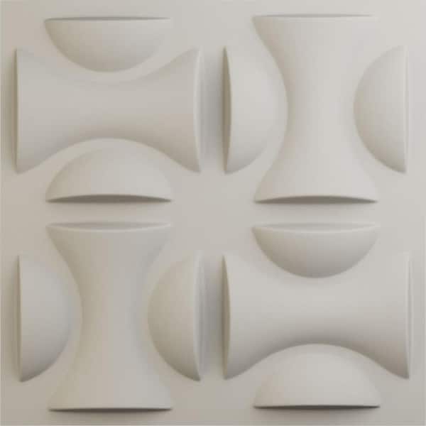 Ekena Millwork 19 5/8 in. x 19 5/8 in. York EnduraWall Decorative 3D Wall Panel, Satin Blossom White (12-Pack for 32.04 Sq. Ft.)