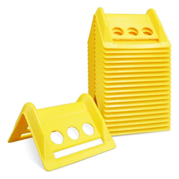 N/A Yellow HDPE Strap Protectors for Cargo Flatbed Trucks Trailers Containers 4-Edge Protectors 20-Pack