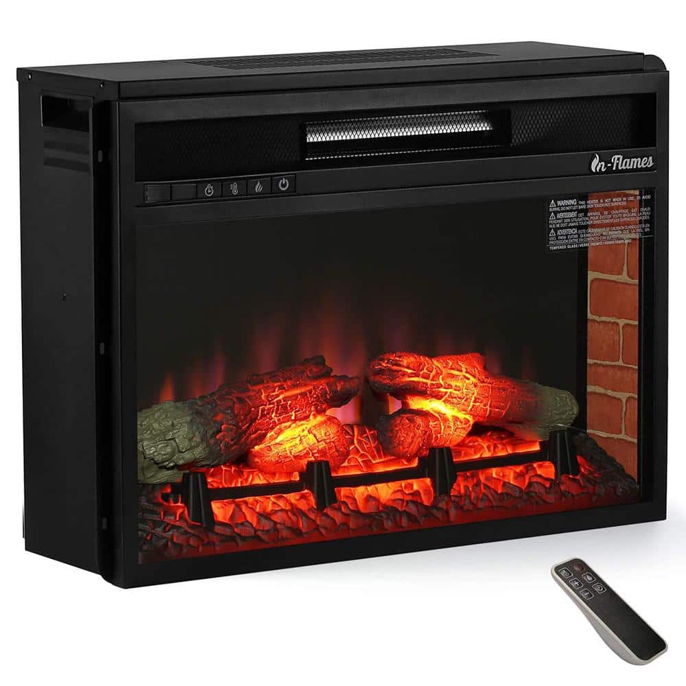 TURBRO In Flames 26 in. 1500Watt Electric inWall Recessed Electric