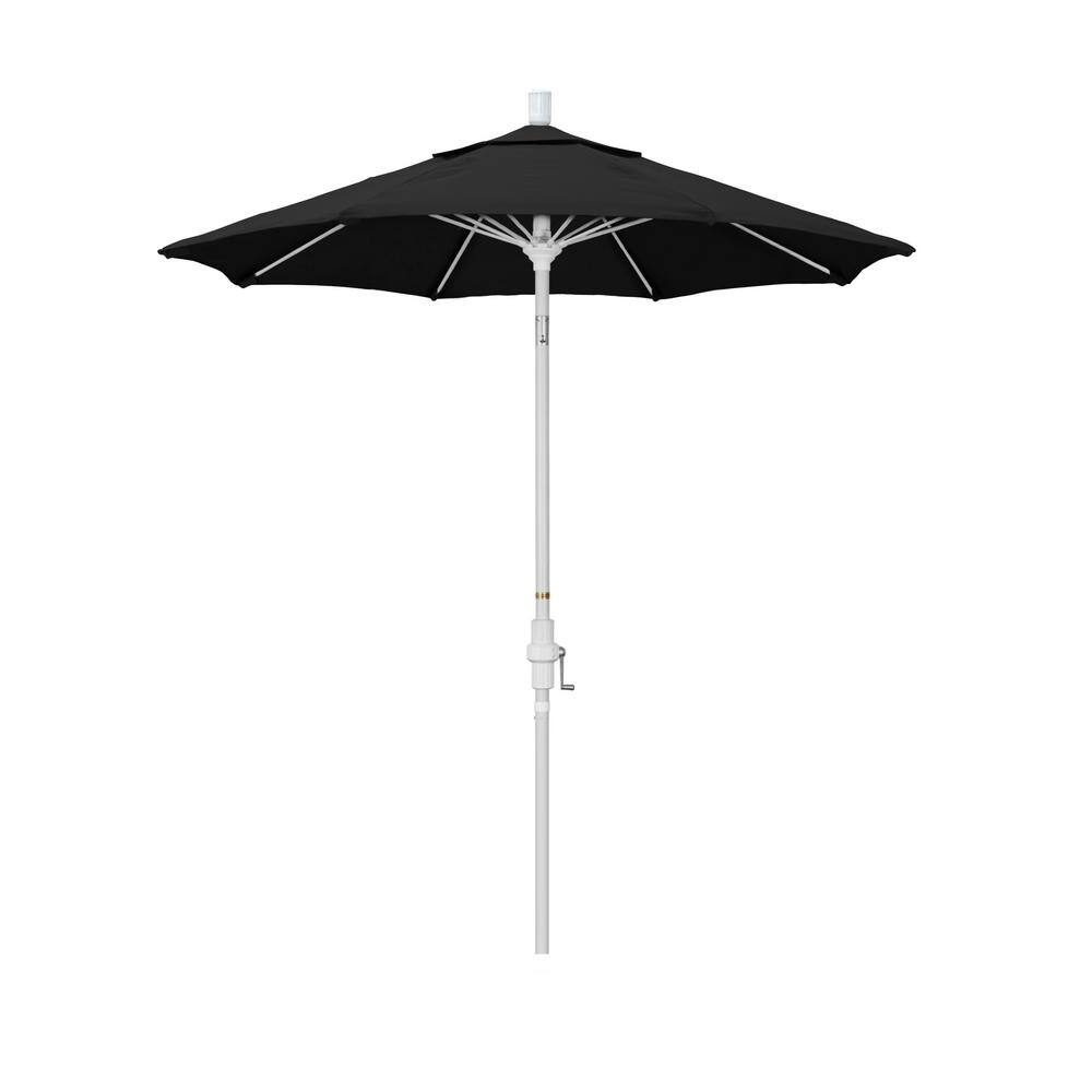 California Umbrella 7.5 ft. Matted White Aluminum Market Patio Umbrella