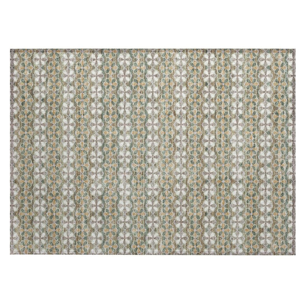 Chantille Machine Washable Indoor/Outdoor Abstract ACN2695 Basil 2 ft. x 3 ft. Accent Rug price history on PriceWatchPro