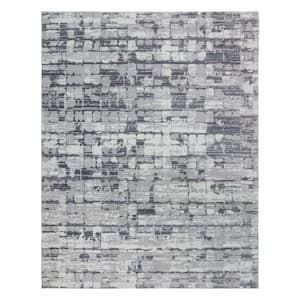 Bowery Mikas Gray 6 ft. x 9 ft. Abstract Indoor Area Rug