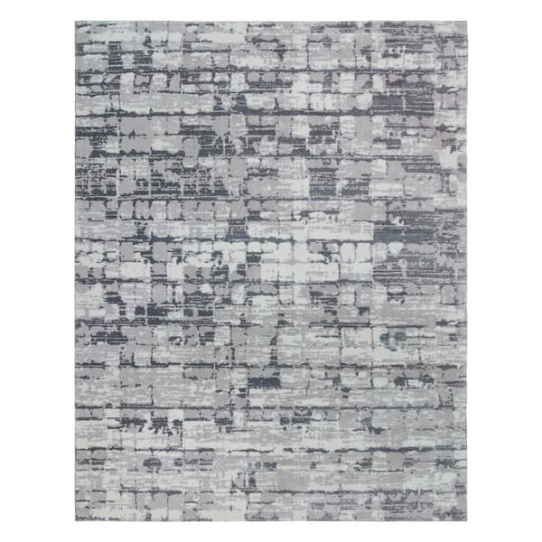 Gertmenian & Sons Bowery Mikas Gray 6 ft. x 9 ft. Abstract Indoor Area Rug