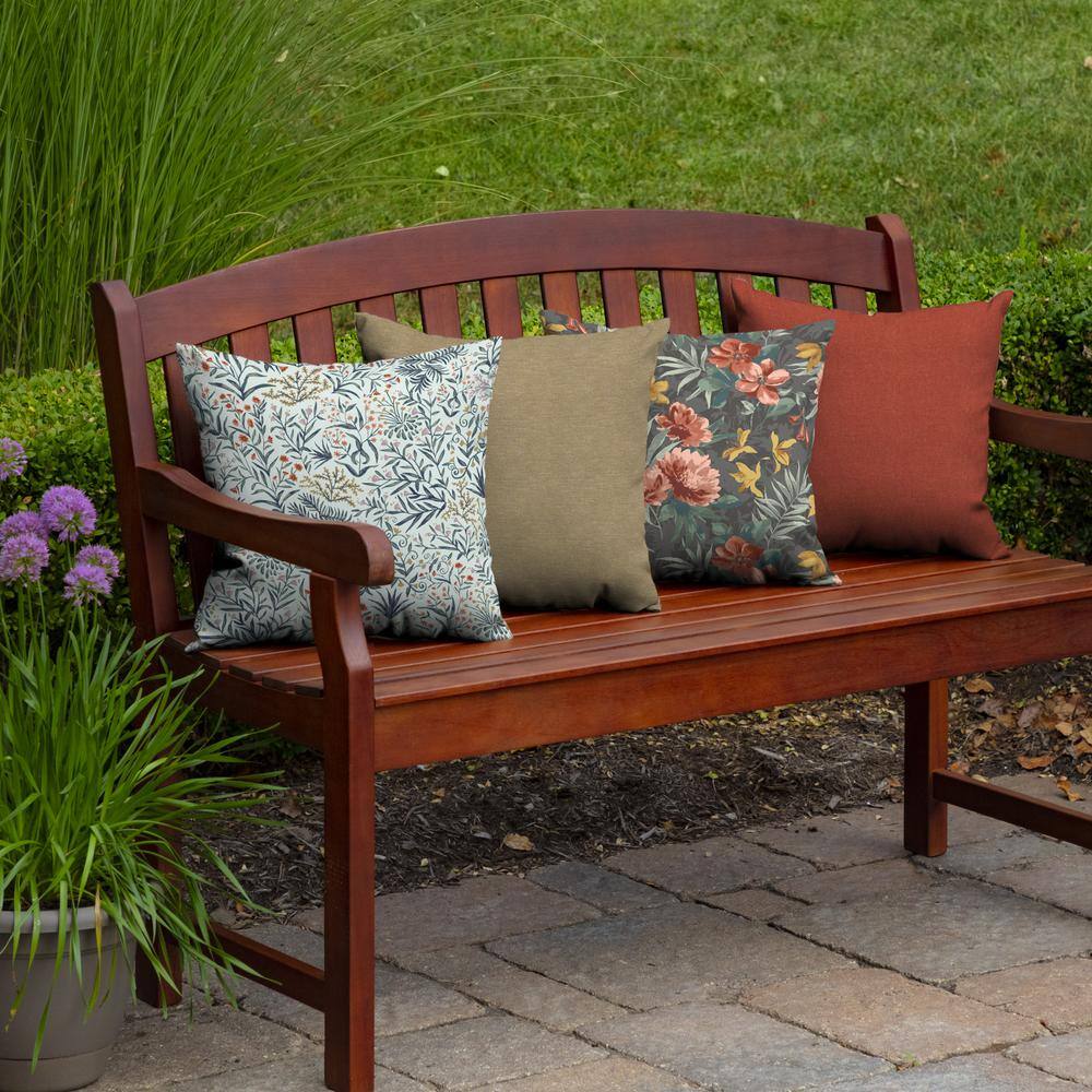Pistachio Botanical Outdoor Square Toss Pillow Set