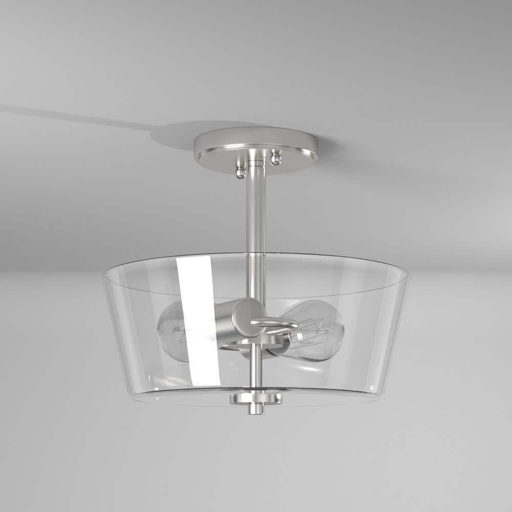 Satin Platinum 10" Globe Indoor/Outdoor LED Flush Mount