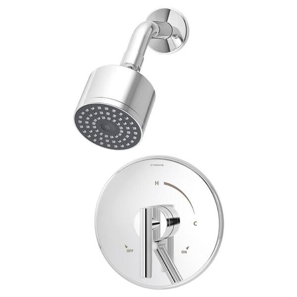 Symmons Dia Single-Handle 1-Spray Shower Faucet with Volume Control Lever in Chrome