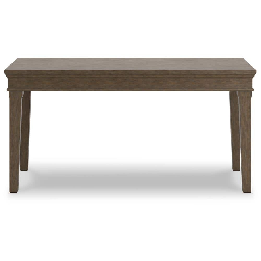 Gray Transitional Desk with Hutch and USB Ports