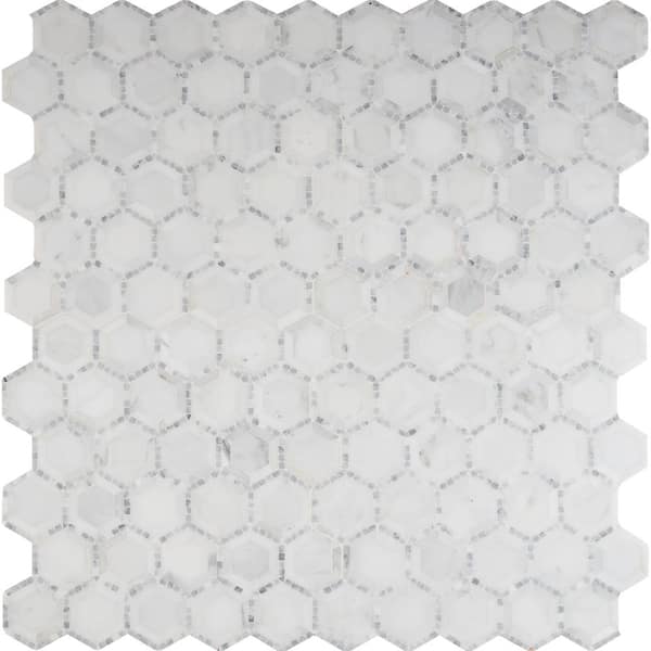 MSI Telaio Hexagon 12 in. x 12 in. x 10 mm Honed Marble Mosaic Tile (1 sq. ft.)