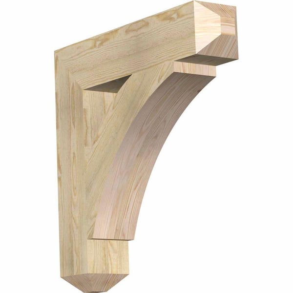 Ekena Millwork 6 in. x 30 in. x 30 in. Douglas Fir Thorton Craftsman Rough Sawn Bracket