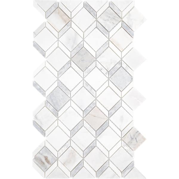 Daltile Xpress Mosaix Coastal Marble 11 in. x 18 in. Natural Stone Diamond Mosaic Tile (546 sq. ft./Pallet)