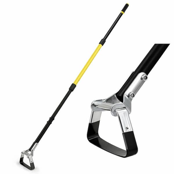 64 in. Long Handle 4-in-1 Scuffle Hoe Stirrup Hoe Weed Scraper Dual-Edge Blade for Efficient Weeding and Cultivating
