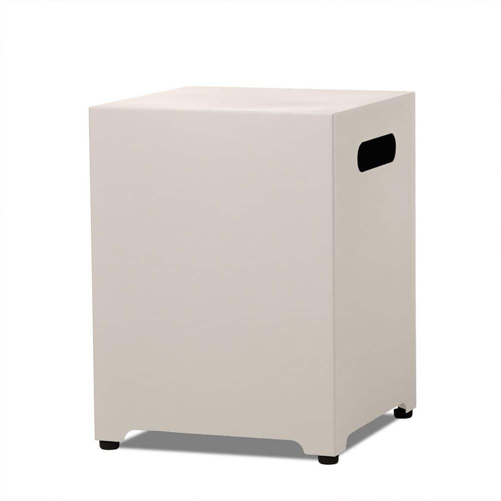 20 in. H Square Metal Propane Tank Cover and Side Table in Light Sand price history on PriceWatchPro