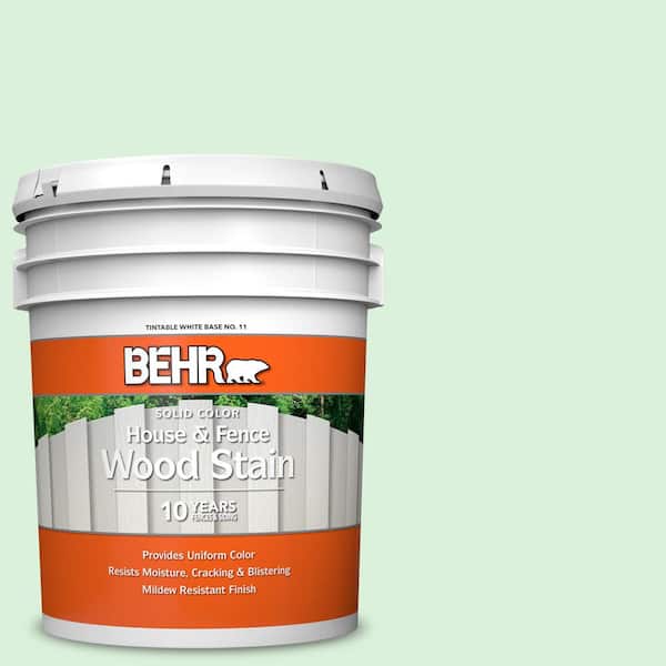 BEHR 5 gal. #P390-1 Frostini Solid Color House and Fence Exterior Wood Stain