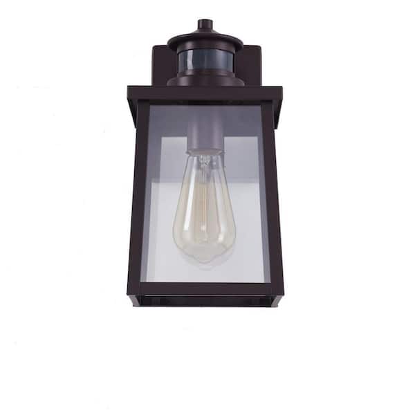 Tidoin 1-Light Bronze Wall Sconce with Motion Sensor