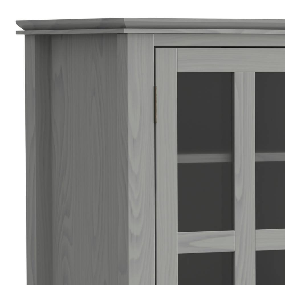 Artisan Fog Grey Solid Wood 53" Contemporary TV Media Stand
