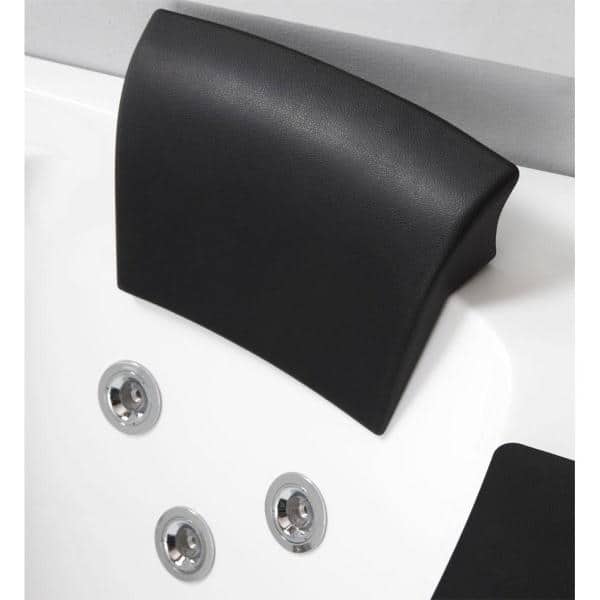 AM198ETL-L 59 in. Left Drain Acrylic Corner Apron Front Whirlpool Bathtub in White