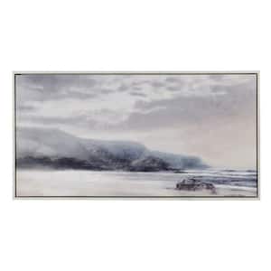 Anky 1-Piece Framed Art Print 45.9 in. x 23.9 in. Hand Embellished Landscape Framed Canvas Wall Art