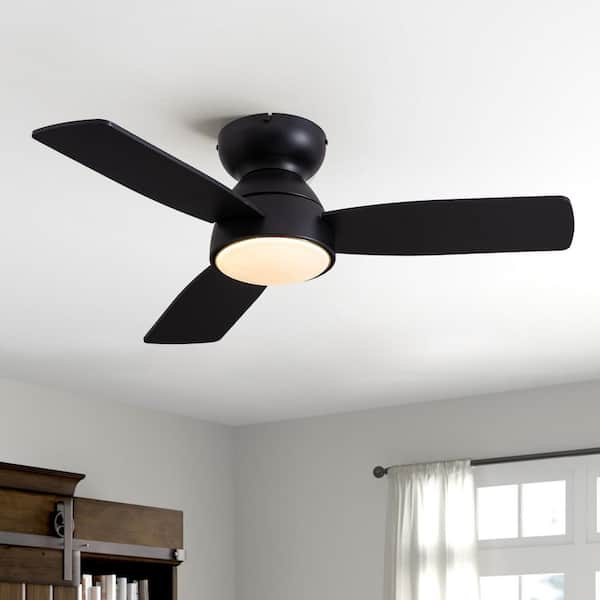 32 in. Modern Smart Indoor Black Ceiling Fan with Lights Reversible Rotation and Remote Control