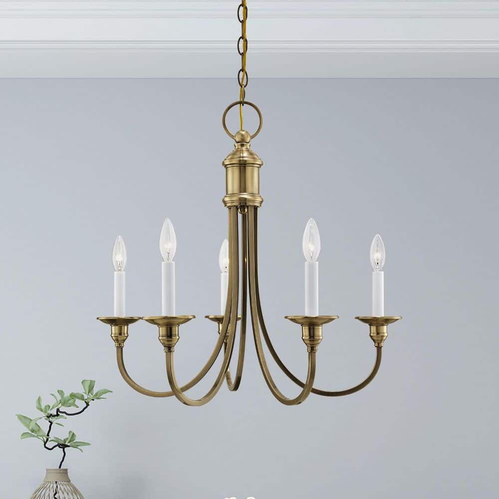 Willoughby 5-Light Antique Brass Chandelier price history on PriceWatchPro