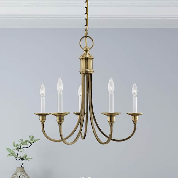 Willoughby 5-Light Antique Brass Chandelier