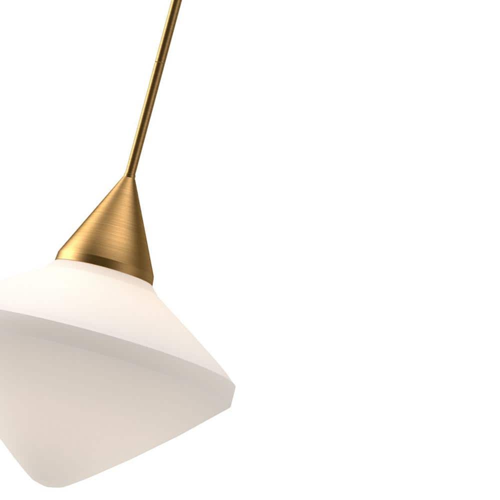 Nora Star Silhouette 14'' Opal Matte Glass Pendant in Aged Gold