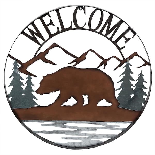 Cast Iron Grizzly Bear Head Lawn and Garden Stepping Stone Cast Iron Grizzly Bear Head Lawn and Garden Stepping Stone
