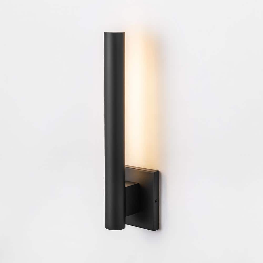 Modern Black Metal Cylinder LED Wall Sconce