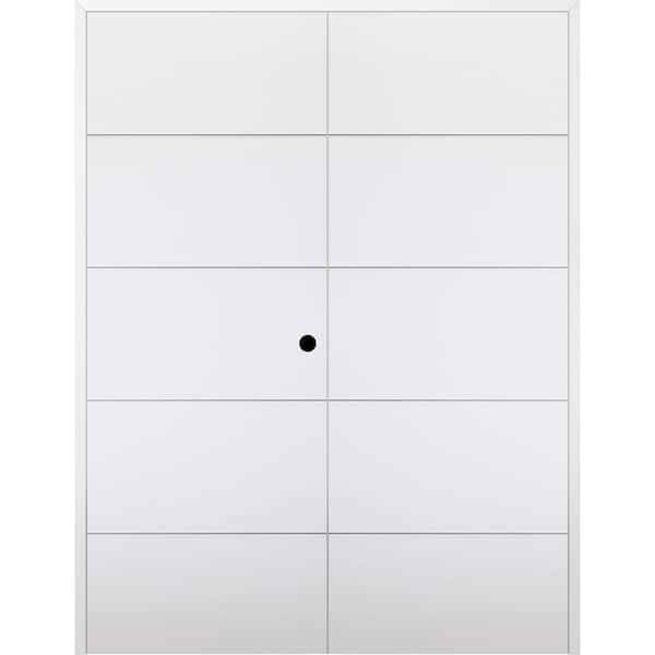 Belldinni Arvika 36 in. x 80 in. Left Hand Active Polar White Wood Composite Double Prehung Interior Door