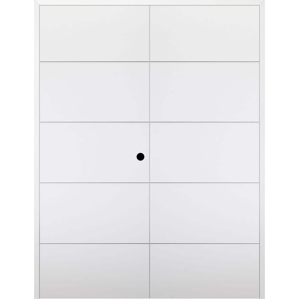 Arvika 60" Polar White Composite Double Prehung Interior Door