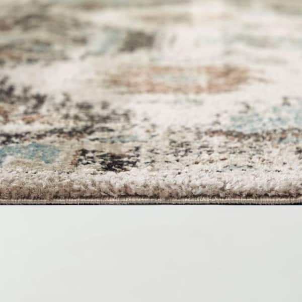 Louise Beige/Blue/Brown 5 ft. x 7 ft. Area Rug