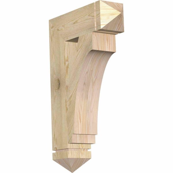 Ekena Millwork 6 in. x 34 in. x 22 in. Douglas Fir Imperial Arts and Crafts Rough Sawn Bracket