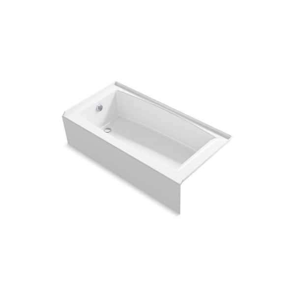Entity 60 in. x 30 in. Soaking Bathtub with Left Drain in White