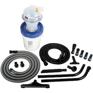 Assembled Dust Separator with 5 Gallon Locking Collection Bin with Power Adapter Set, 16 Ft. Hose, and Vacuum Tools