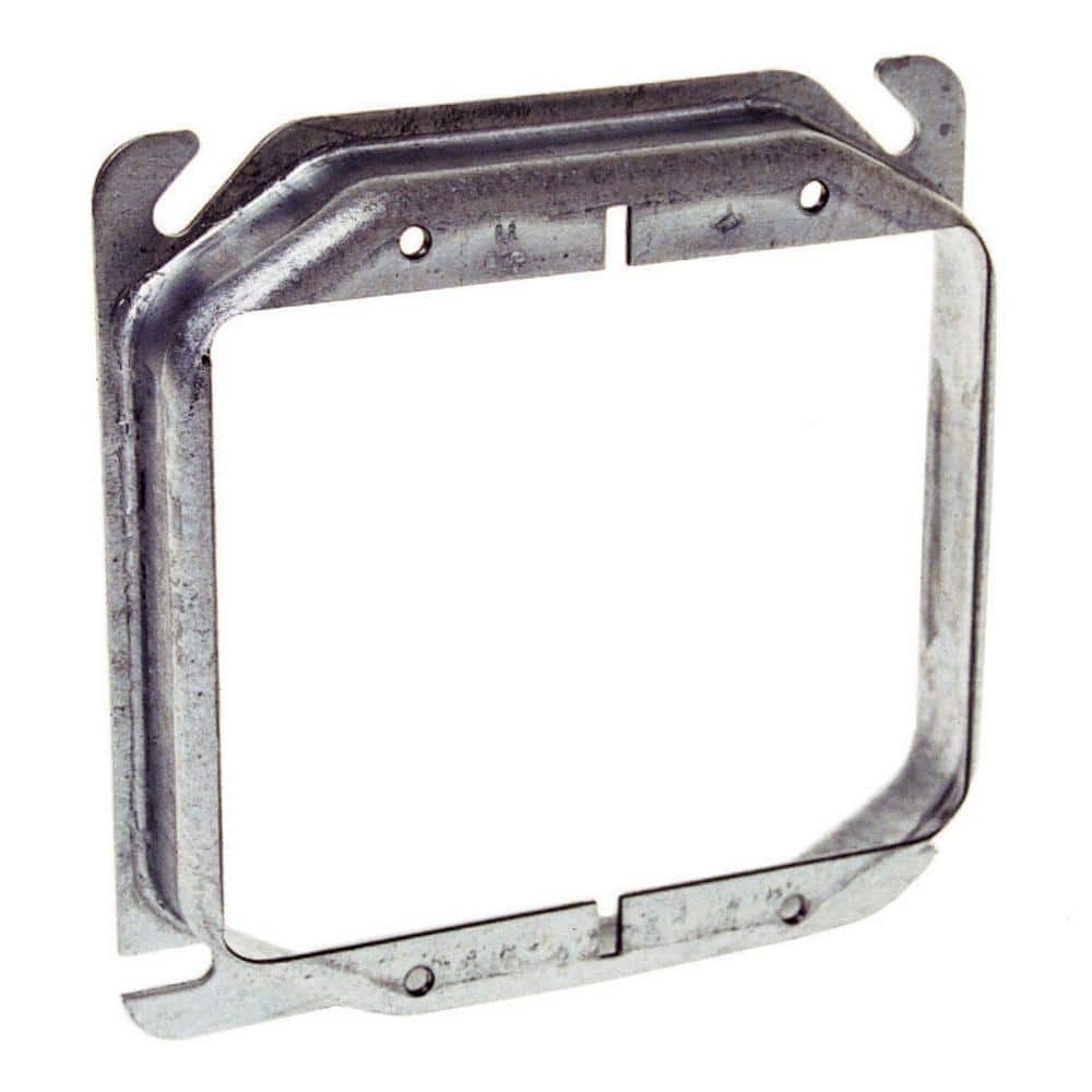 Hubbell-Raco 780 Raised 1-Inch Double Device Drawn Square Mud Ring 4-Inch 
