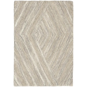 Graceful Grey 5 ft. x 7 ft. Geometric Contemporary Area Rug